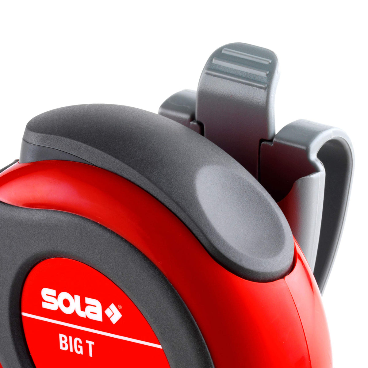SOLA BIG T - Bandmaß 5m / 19mm - extrem robustes Profi-Rollbandmaß mit Gürtelclip - Stahlband, gelb lackiert mit mm Skala - Genauigkeitsklasse I - Rollmeter mit rutschfestem Endhaken - Länge 5m/19mm