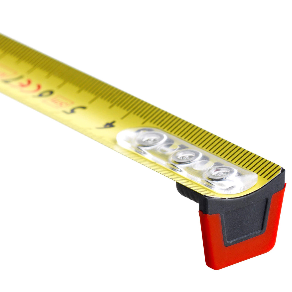 SOLA BIG T - Bandmaß 5m / 19mm - extrem robustes Profi-Rollbandmaß mit Gürtelclip - Stahlband, gelb lackiert mit mm Skala - Genauigkeitsklasse I - Rollmeter mit rutschfestem Endhaken - Länge 5m/19mm