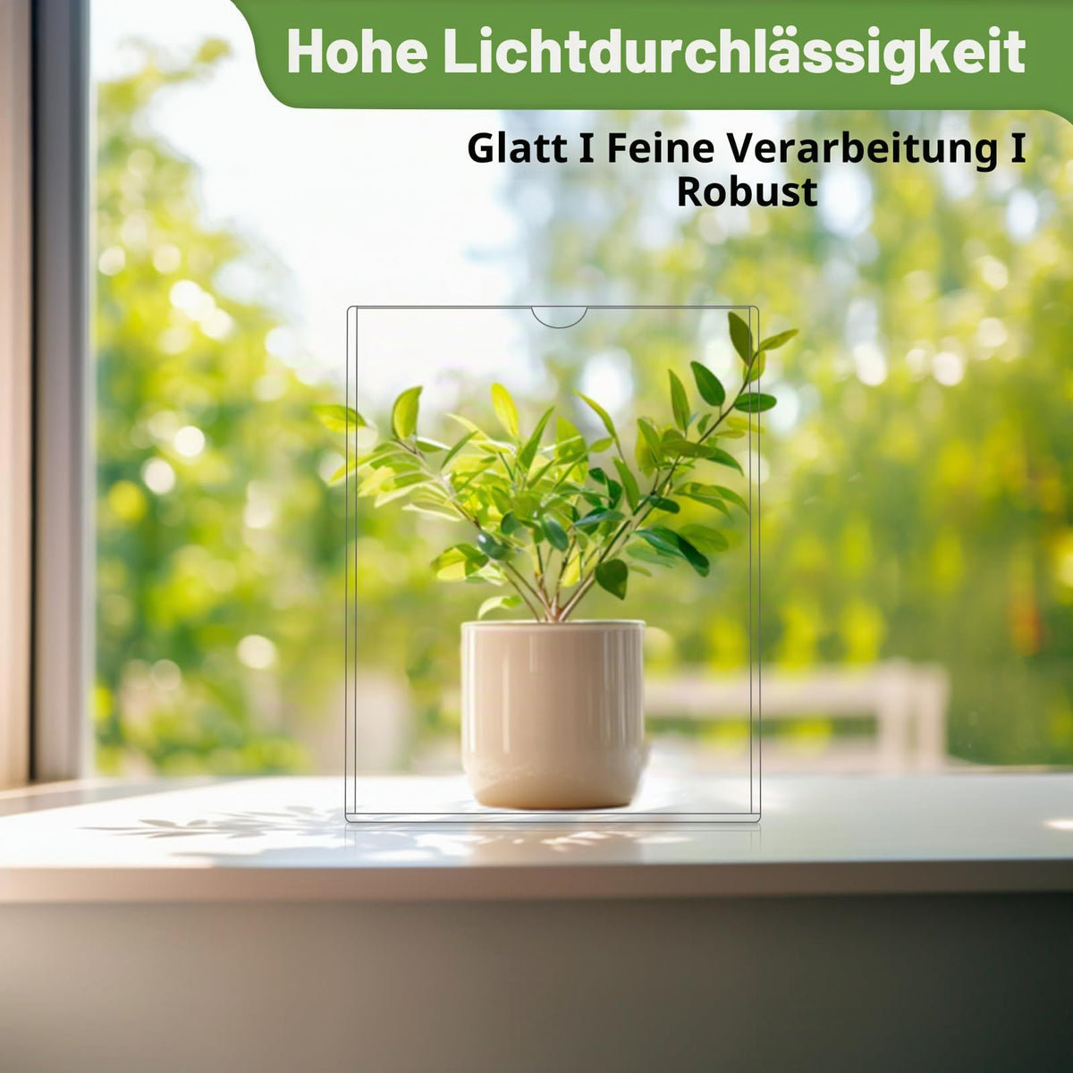 Wandschilderhalter, A4, Magnetschilderhalter, starre Druckschutzfolien mit Klebe- und Magnetbändern, Wandhalterung, Kunststoff-Papierhalter für Büro, Geschäft, Zuhause, Fenster, 20 Stück