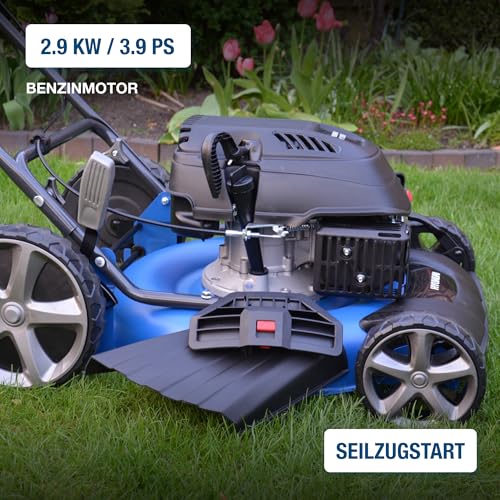HYUNDAI Rasenmäher LM5103G M (Mulchmäher mit 51cm Schnittbreite, kraftvoller 2.9kW / 3.9PS Hyundai Motor, Mulcher)
