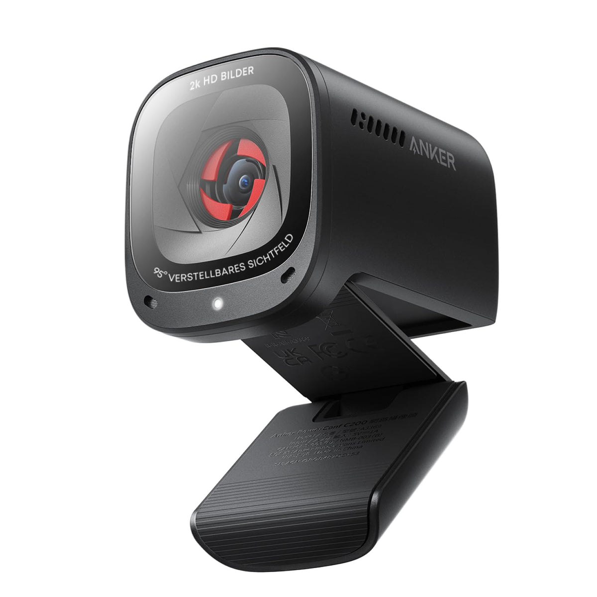 Anker PowerConf C200 2K USB-Webcam, Webcam für Laptops, Stereo-Mikrofone