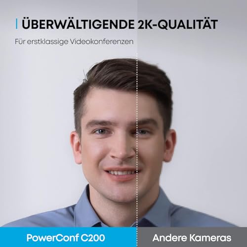 Anker PowerConf C200 2K USB-Webcam, Webcam für Laptops, Stereo-Mikrofone