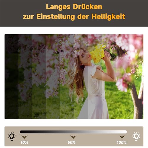 SONNI LED Badspiegel mit Hintergrundbeleuchtung 100x60 cm, Anti-Beschlag