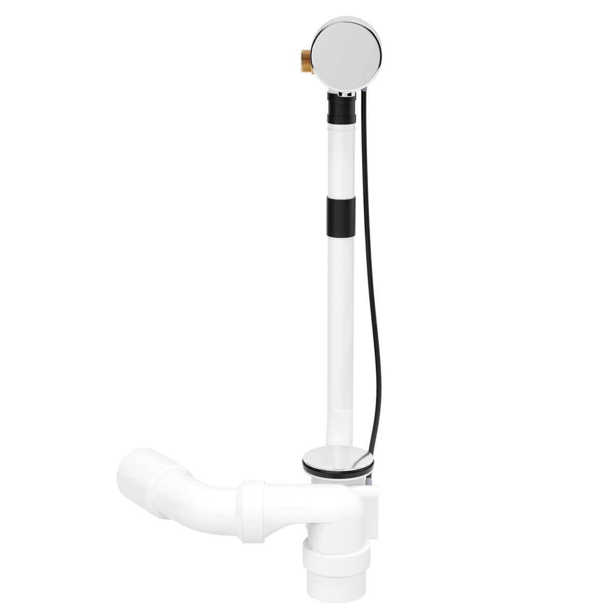 AQUADE Ab und Überlaufgarnitur Badewanne 40 / 50 mm mit Zulauf 3/4 Zoll - Badewanne Garnitur Chrom Komplettset mit Siphon Excenter Badewannenüberlauf Abdeckung und Siebeinsatz