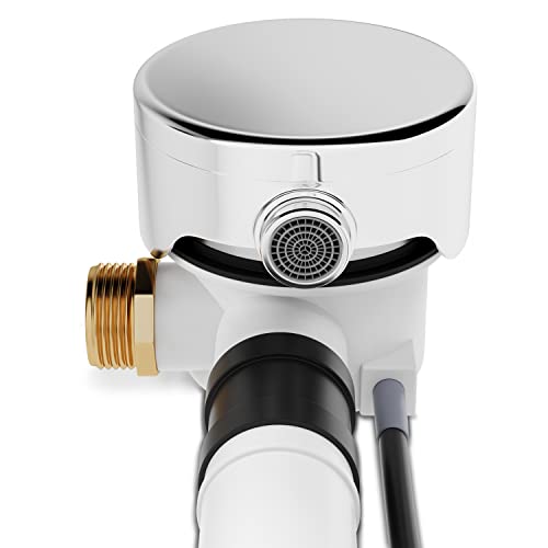 AQUADE Ab und Überlaufgarnitur Badewanne 40 / 50 mm mit Zulauf 3/4 Zoll - Badewanne Garnitur Chrom Komplettset mit Siphon Excenter Badewannenüberlauf Abdeckung und Siebeinsatz