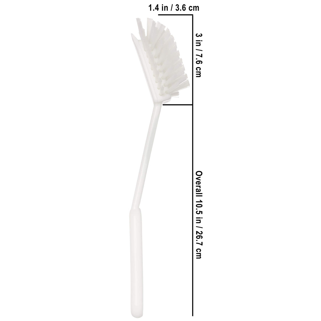 Redecker Spülbürste mit Nylonfasern robust für hartnäckigen Schmutz, Kunststoff, Weiß