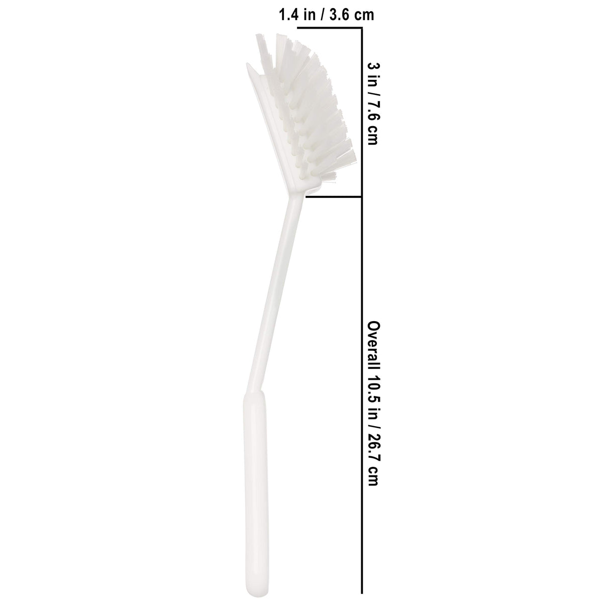 Redecker Spülbürste mit Nylonfasern robust für hartnäckigen Schmutz, Kunststoff, Weiß
