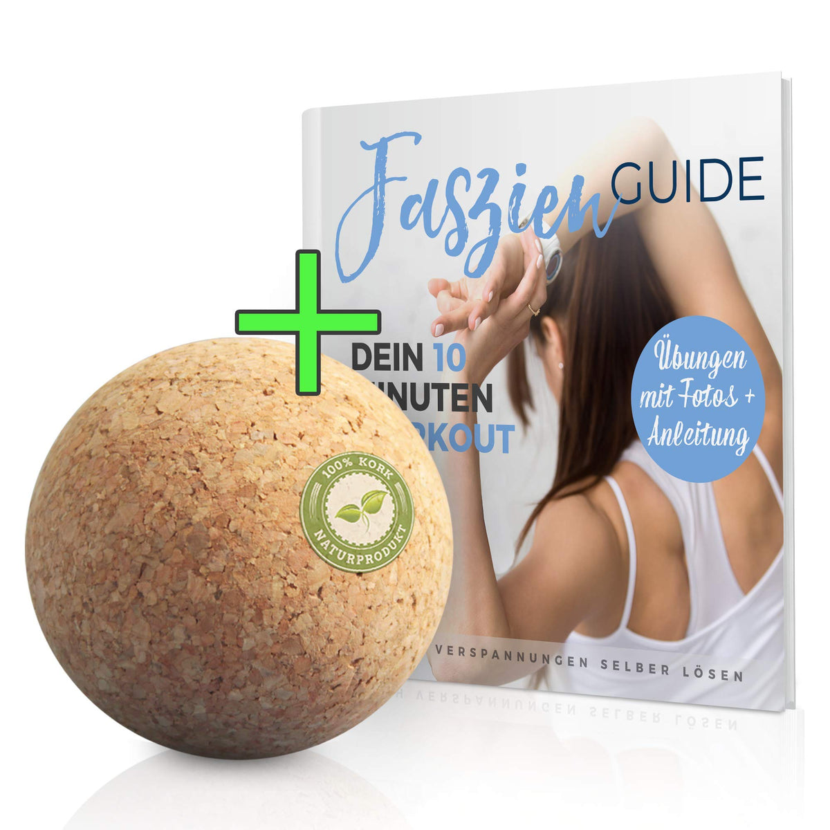 Faszienball Set 7 cm mit Faszien-Buch - Dein nachhaltiger Massageball