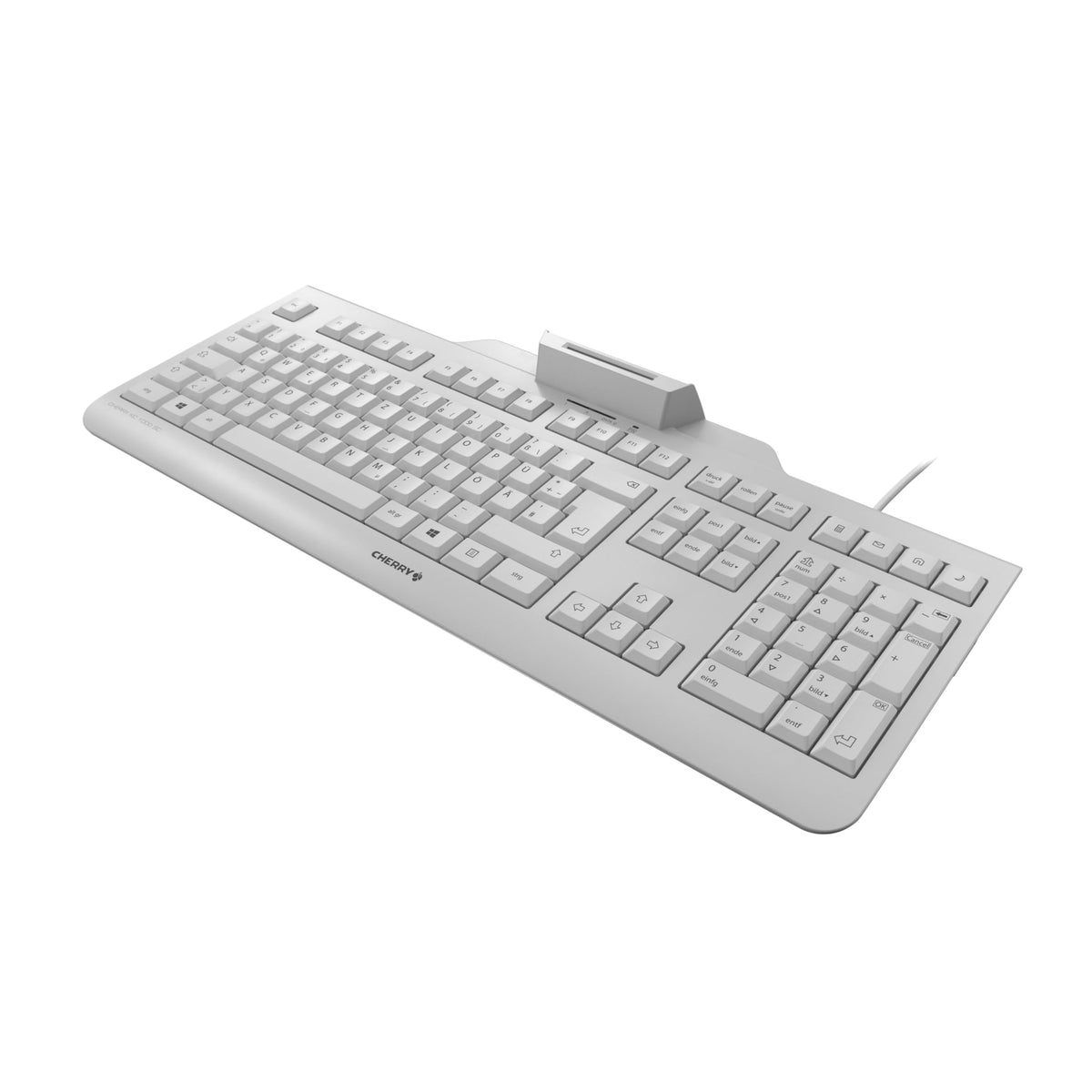 CHERRY KC 1000 SC, Kabelgebundene Security-Tastatur, Deutsch QWERTZ, Weiß