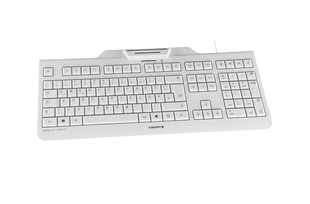 CHERRY KC 1000 SC, Kabelgebundene Security-Tastatur, Deutsch QWERTZ, Weiß