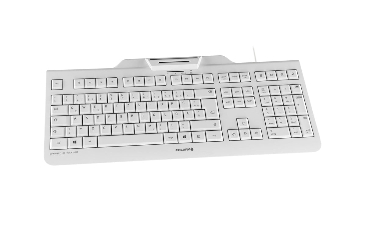 CHERRY KC 1000 SC, Kabelgebundene Security-Tastatur, Deutsch QWERTZ, Weiß
