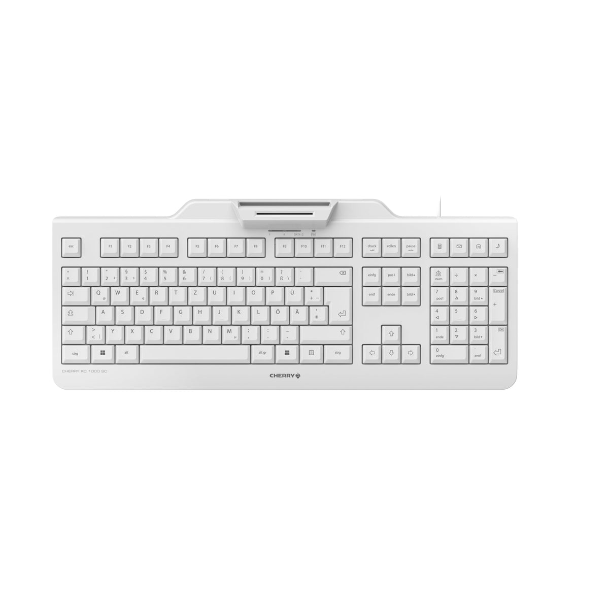 CHERRY KC 1000 SC, Kabelgebundene Security-Tastatur, Deutsch QWERTZ, Weiß