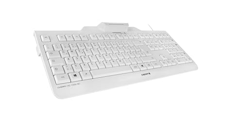 CHERRY KC 1000 SC, Kabelgebundene Security-Tastatur, Deutsch QWERTZ, Weiß