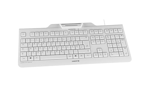 CHERRY KC 1000 SC, Kabelgebundene Security-Tastatur, Deutsch QWERTZ, Weiß