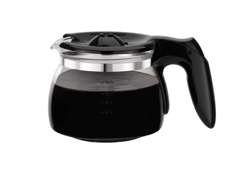 Tefal CM3408 Glas-Kaffeemaschine Mini (600 W, 6 Tassen) schwarz/edelstahl, CM340811