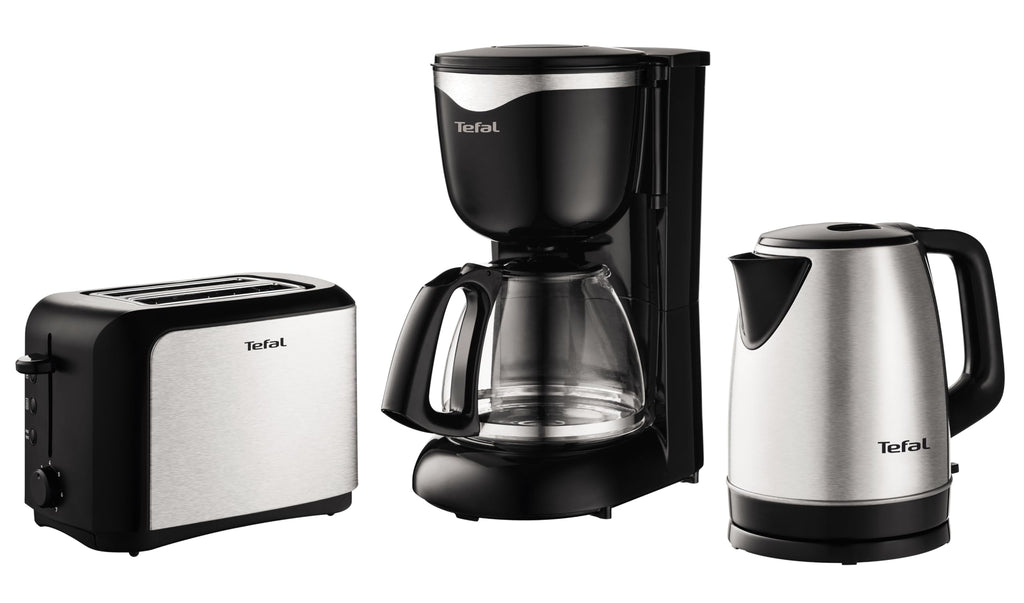 Tefal CM3408 Glas-Kaffeemaschine Mini (600 W, 6 Tassen) schwarz/edelstahl, CM340811