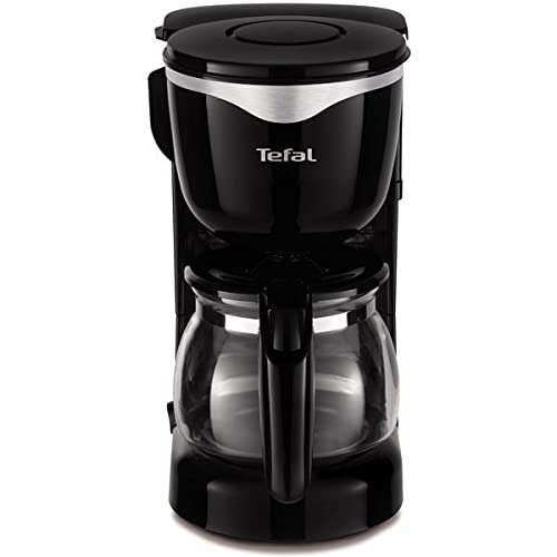 Tefal CM3408 Glas-Kaffeemaschine Mini (600 W, 6 Tassen) schwarz/edelstahl, CM340811