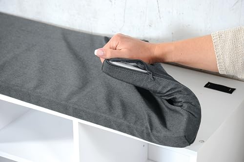 Kesper | Schuhschrank mit Sitzkissen, 103 x 48 x 30,5 cm, Weiß | 1591813