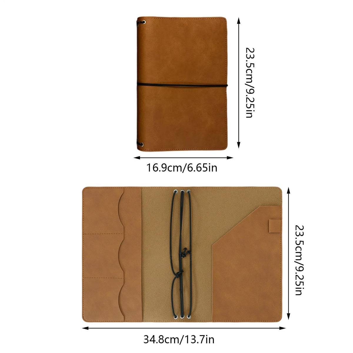 Générique Notizbuch A5 Vintage PU Leder