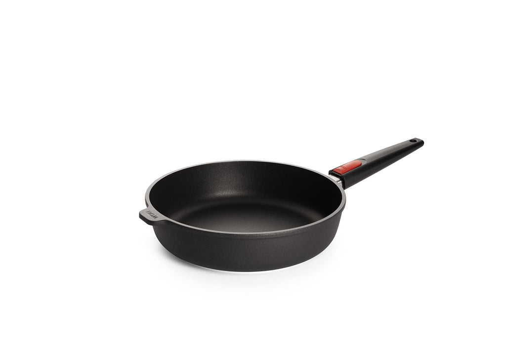 Woll Nowo Titanium Hochrandpfanne, Ø 28 cm, 7 cm hoch, mit abnehmbarem Stiel - Geeignet für Ceran, Gas, Elektro, Halogen - nicht induktionsgeeignet, Antihaft-Versiegelung