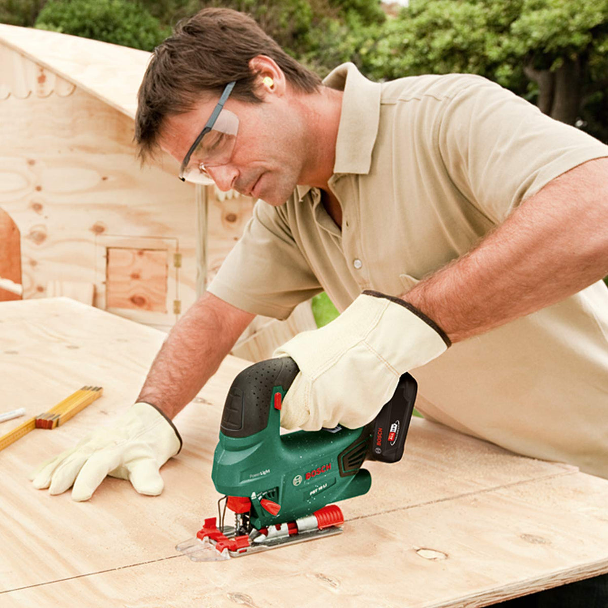 Bosch Home and Garden Akku Stichsäge PST 18 LI, ohne Akku, 18 Volt System, im Karton, 603011002, Grün