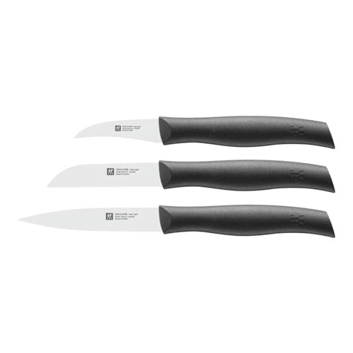 ZWILLING Twin Grip Messerset 3-teilig, Rostfreier Edelstahl, Kunststoffgriff, Schwarz