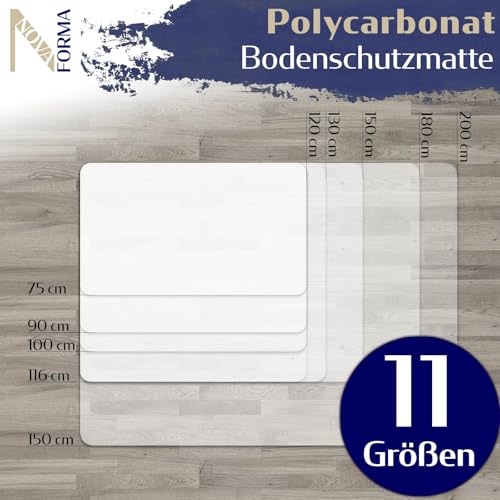 Bodenschutzmatte DURA-MAT aus Polycarbonat für Hartböden (100x120 cm)