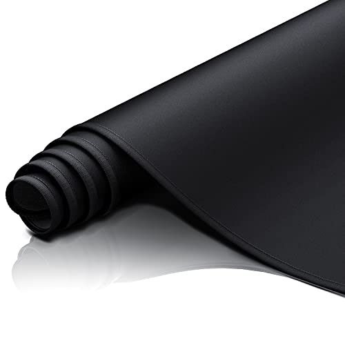 TITANWOLF - XXL Mauspad komplett Schwarz Speed Gaming 900 x 400mm - XXL Mousepad - Tischunterlage Large Size - verbessert Präzision & Geschwindigkeit - Stabiler Halt auf glatten Oberflächen