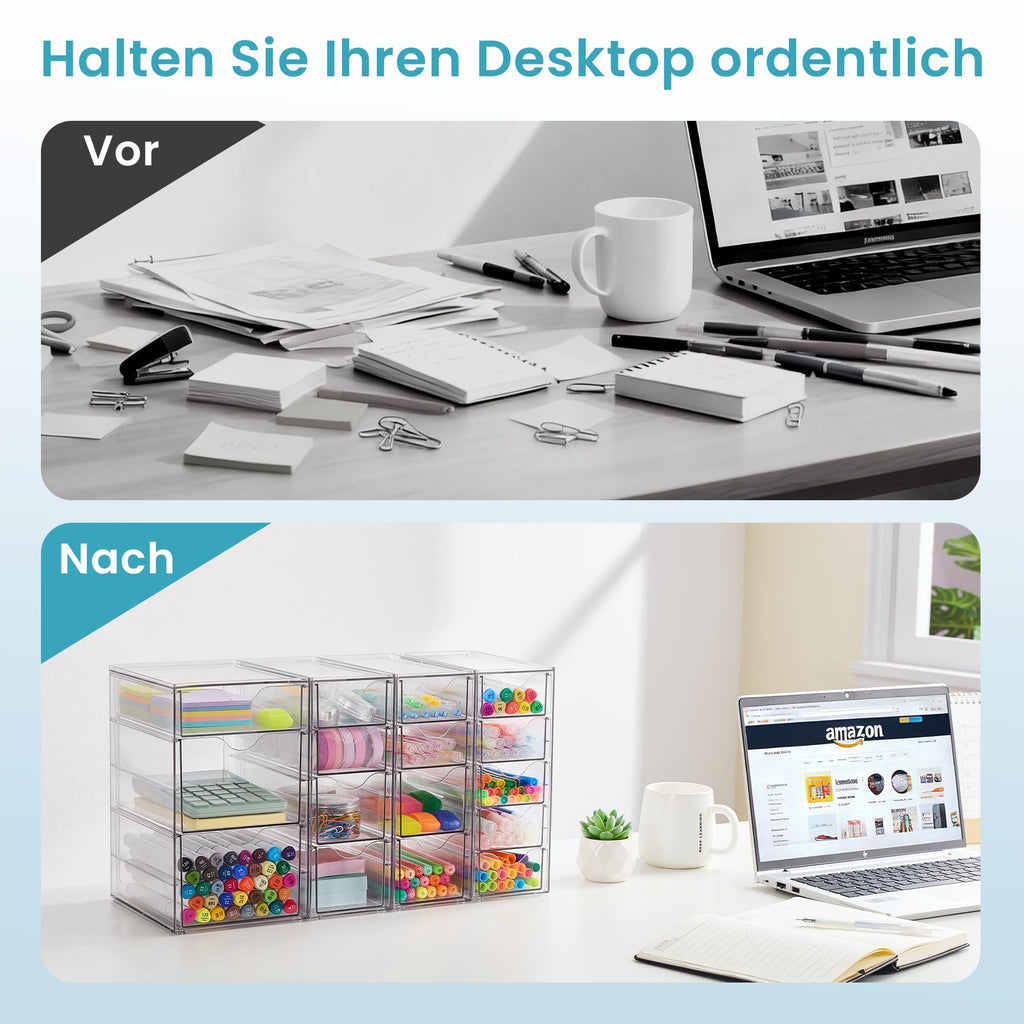 Vtopmart Schreibtisch Organizer mit 16 Schubladen