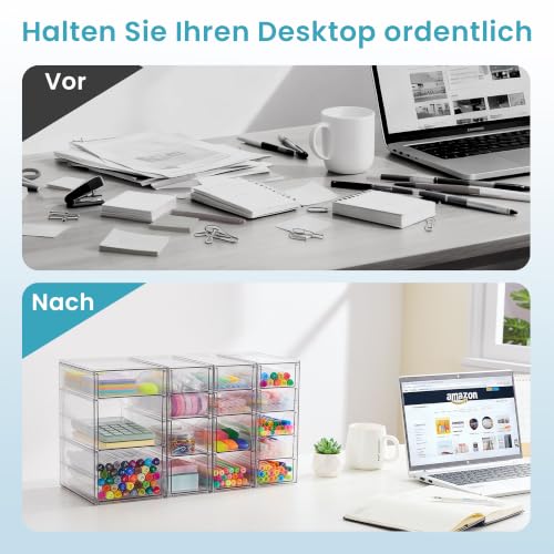 Vtopmart Schreibtisch Organizer mit 16 Schubladen