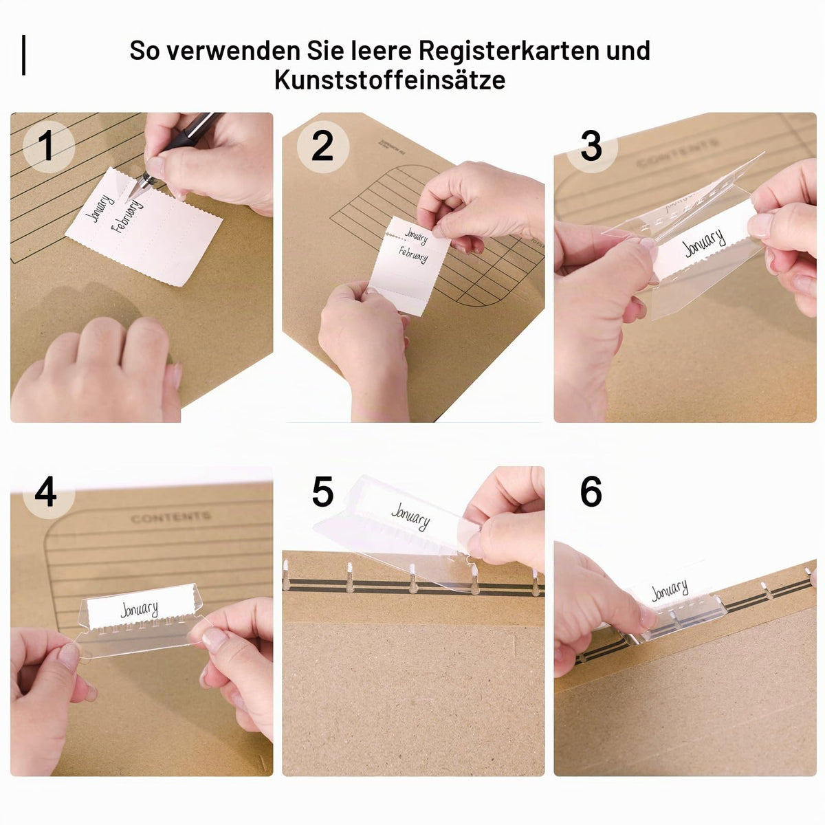 25 Stück Hängemappen A4 für Hängeregistratur & Hängeordner, Kraft