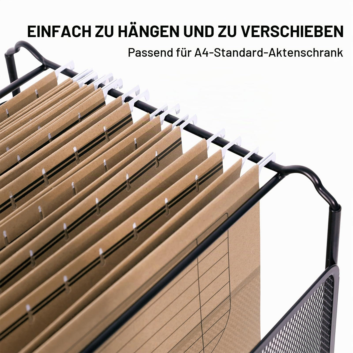 25 Stück Hängemappen A4 für Hängeregistratur & Hängeordner, Kraft