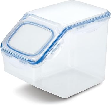 LocknLock PP Classic Küchen Caddy mit Klappdeckel | 5L | 25,7 x 15,7 x 19,1 cm | Schüttdose | Aufbewahrungsbox für Lebensmittel | Müslispender
