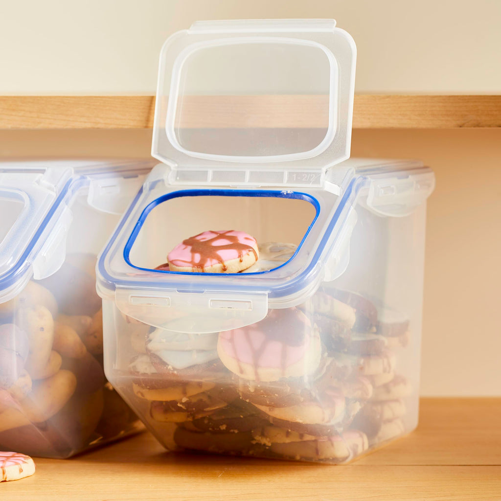 LocknLock PP Classic Küchen Caddy mit Klappdeckel | 5L | 25,7 x 15,7 x 19,1 cm | Schüttdose | Aufbewahrungsbox für Lebensmittel | Müslispender