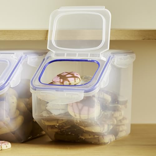 LocknLock PP Classic Küchen Caddy mit Klappdeckel | 5L | 25,7 x 15,7 x 19,1 cm | Schüttdose | Aufbewahrungsbox für Lebensmittel | Müslispender