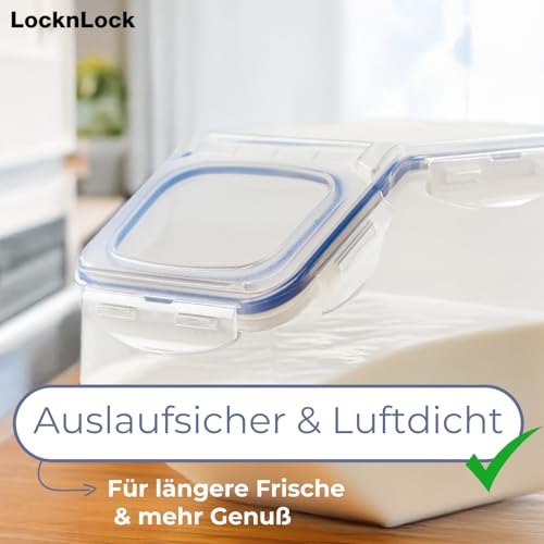 LocknLock PP Classic Küchen Caddy mit Klappdeckel | 5L | 25,7 x 15,7 x 19,1 cm | Schüttdose | Aufbewahrungsbox für Lebensmittel | Müslispender