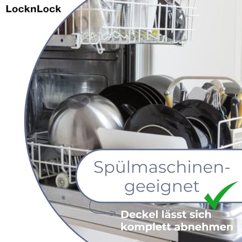LocknLock PP Classic Küchen Caddy mit Klappdeckel | 5L | 25,7 x 15,7 x 19,1 cm | Schüttdose | Aufbewahrungsbox für Lebensmittel | Müslispender