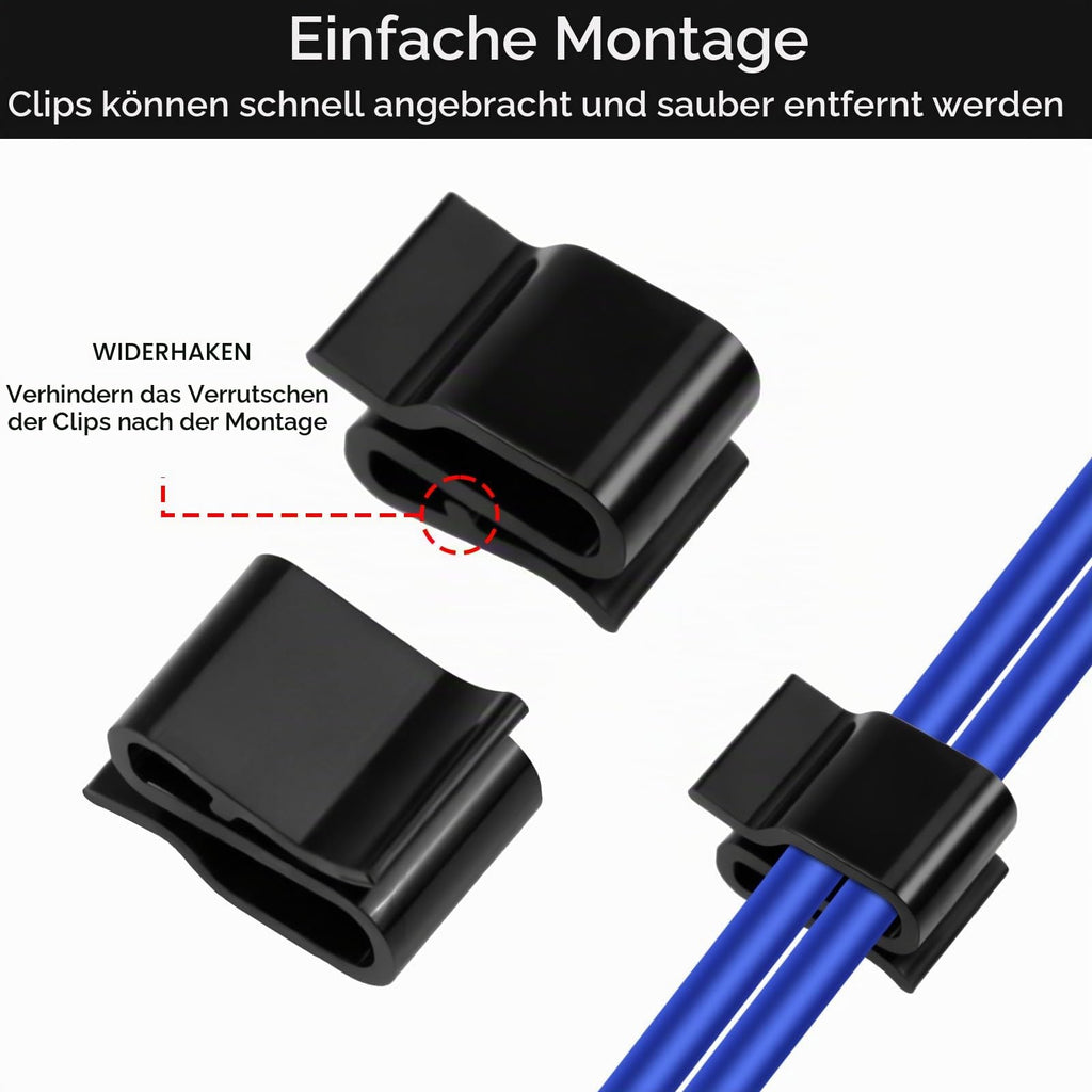 Poeland 30 Stück Solarpanel Kabelklemmen, Kunststoff Photovoltaik Kabelhalter, Kabelclips für Anhängerrahmen und Photovoltaik-Module, PV-Verkabelung Bootskabel