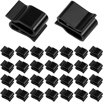 Poeland 30 Stück Solarpanel Kabelklemmen, Kunststoff Photovoltaik Kabelhalter, Kabelclips für Anhängerrahmen und Photovoltaik-Module, PV-Verkabelung Bootskabel