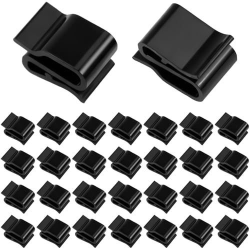 Poeland 30 Stück Solarpanel Kabelklemmen, Kunststoff Photovoltaik Kabelhalter, Kabelclips für Anhängerrahmen und Photovoltaik-Module, PV-Verkabelung Bootskabel