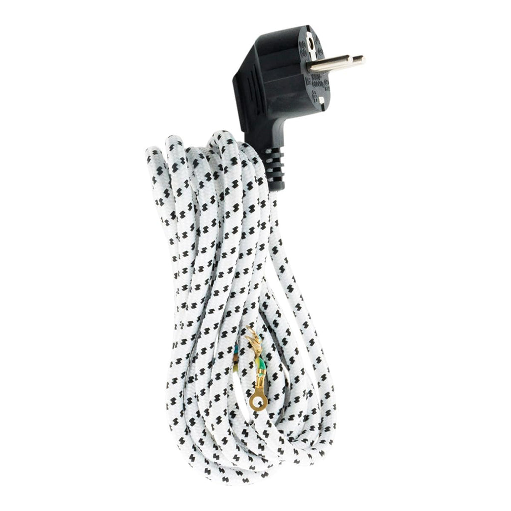Zenitech - Bügeleisen Stromkabel 3G1 - Weiß - 3 m Länge - Idealer Ersatz für defekte Kabel - Flexibles und langlebiges Kabel - Einfache Anwendung im Haushalt - Schnelle und sichere Installation