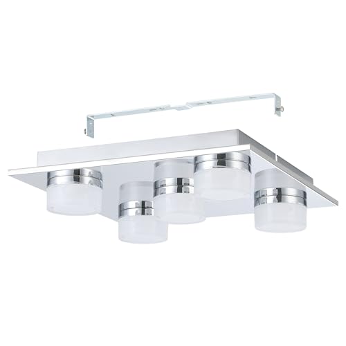 EGLO LED Deckenlampe Romendo 1,5 flammige Deckenleuchte Bad dimmbar