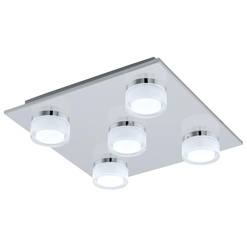 EGLO LED Deckenlampe Romendo 1,5 flammige Deckenleuchte Bad dimmbar
