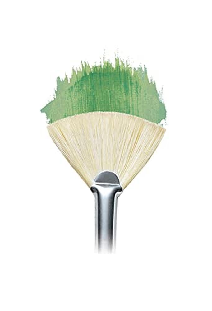 Winsor & Newton 5977701 Winton Fächerpinsel- Nr.1- 30 mm, für Ölfarbe, Acrylfarbe und Alkydfarbe, Weiß