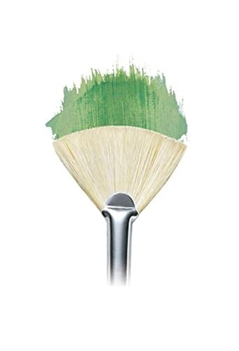 Winsor & Newton 5977701 Winton Fächerpinsel- Nr.1- 30 mm, für Ölfarbe, Acrylfarbe und Alkydfarbe, Weiß