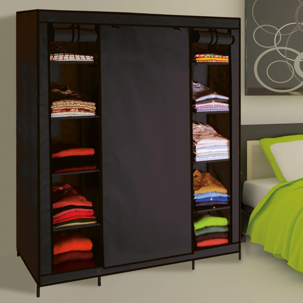 ProBache XXL-Kleiderschrank, Stoff, Schwarz