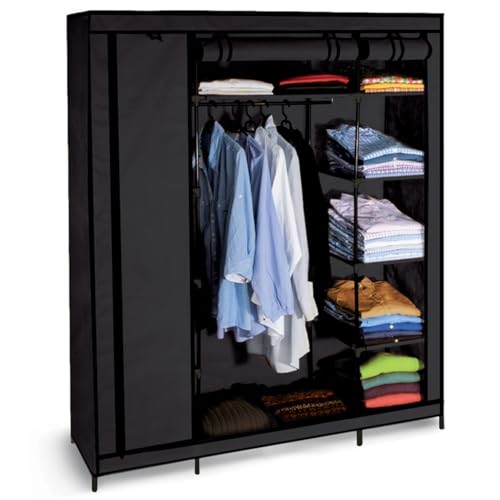 ProBache XXL-Kleiderschrank, Stoff, Schwarz
