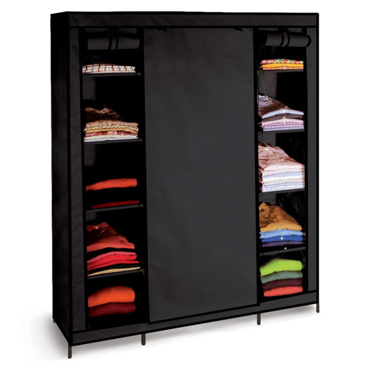 ProBache XXL-Kleiderschrank, Stoff, Schwarz