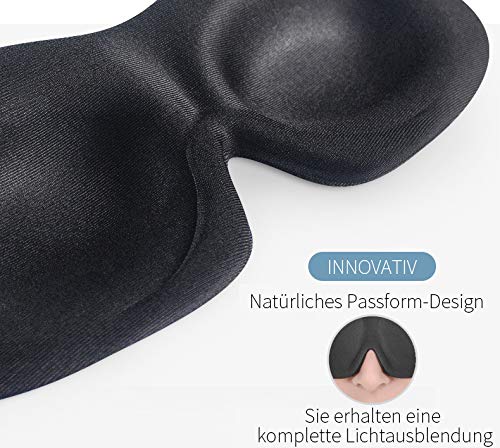 Schlafmaske für Männer & Frauen, Trilancer 3D Schlafbrille