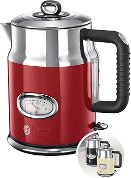Russell Hobbs Wasserkocher Vintage, 1,7 l, 2400 Watt, Retro Teekocher